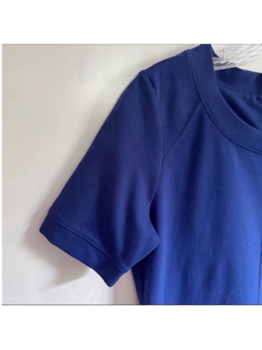Athleta En Route dress blue ponte fit and flare zipper back - Picture 3 of 8